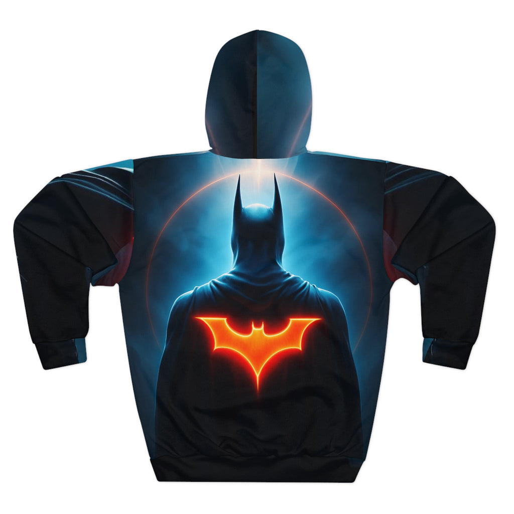 Batman Tribute (Customizable) AOP Unisex Pullover Hoodie, Superhero Sweatshirt, Comic Book Apparel, Geek Fashion, Gift for Fans, Cozy Layer