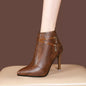 Pointed-Toe Stiletto Ankle Boots