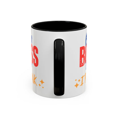 Best Boss Ever Accent Coffee Mug - Perfect Gift for Boss's Day, Office Decor, Motivational Drinkware, Fun Coffee Cup