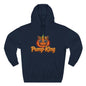 Pump-King Halloween Hoodie, Cozy Fleece Sweatshirt for Fall, Funny Pumpkin Apparel, Autumn Style, Perfect for Halloween Celebrations