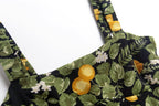 Summer Legal Women Clothing Sling Square Collar Fruit Printed Split Holiday Dress