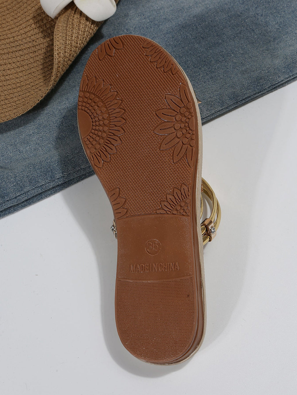 Women Sandals Open Toe Non Slip Sandals Outer Wear Mini Heart Shaped Flat Sandals Slides