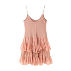 Women Slim Fit Sexy Backless Laminated Decoration Dress Women