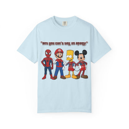 Funny Guess Cartoon Tribute Unisex T-Shirt, Fun Graphic Tee, Perfect Gift for Kids & Adults, Family Bonding, Birthday, Casual Wear