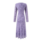 Summer Vacation Beach Casual Sexy V neck Tied Long Sleeves Dress