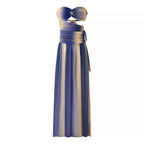 Women Wear Slim Starfish Decorative Tube Top Slit Dress
