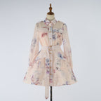 Women Dress Printed Shirt Short Dress Fairy Dress