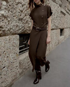 Women Clothing Top Product with Belt Dress