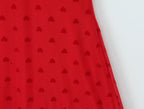 Women Clothing Retro Easy Matching Love Polka Dot Ruffled Shoulder Strap V neck Strap Dress