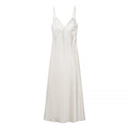 Women Clothing Spring Sexy Lace Stitching Satin Dress