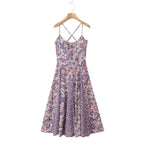 Women Summer All Match Casual Slim Fitting Patchwork Strap Dress