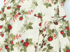 Women Clothing Idyllic Floral Tie Neck Waist Controlled Long Sleeves Stomach Blanket Dress