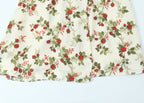 Women Clothing Idyllic Floral Tie Neck Waist Controlled Long Sleeves Stomach Blanket Dress