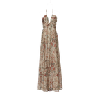 Women Summer Printed Halter Neck Strapless Dress