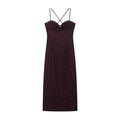 Women Clothing Summer Graceful Fashionable Polka Dot Midi Dress Maxi Dress