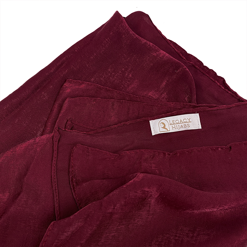 Glam Maroon Velvet Hijab