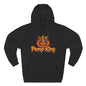 Pump-King Halloween Hoodie, Cozy Fleece Sweatshirt for Fall, Funny Pumpkin Apparel, Autumn Style, Perfect for Halloween Celebrations