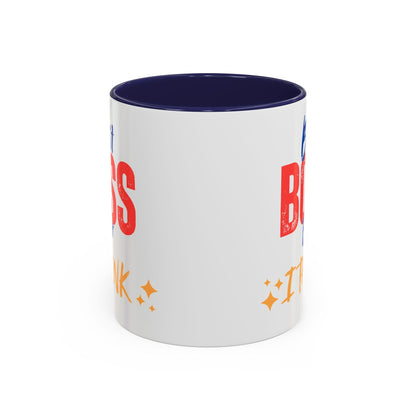 Best Boss Ever Accent Coffee Mug - Perfect Gift for Boss's Day, Office Decor, Motivational Drinkware, Fun Coffee Cup