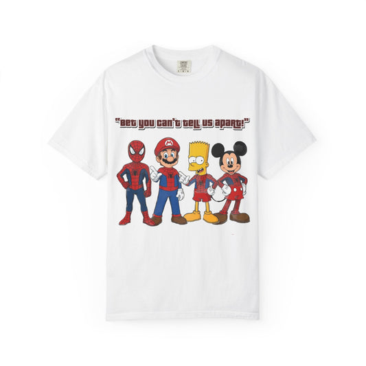 Funny Guess Cartoon Tribute Unisex T-Shirt, Fun Graphic Tee, Perfect Gift for Kids & Adults, Family Bonding, Birthday, Casual Wear