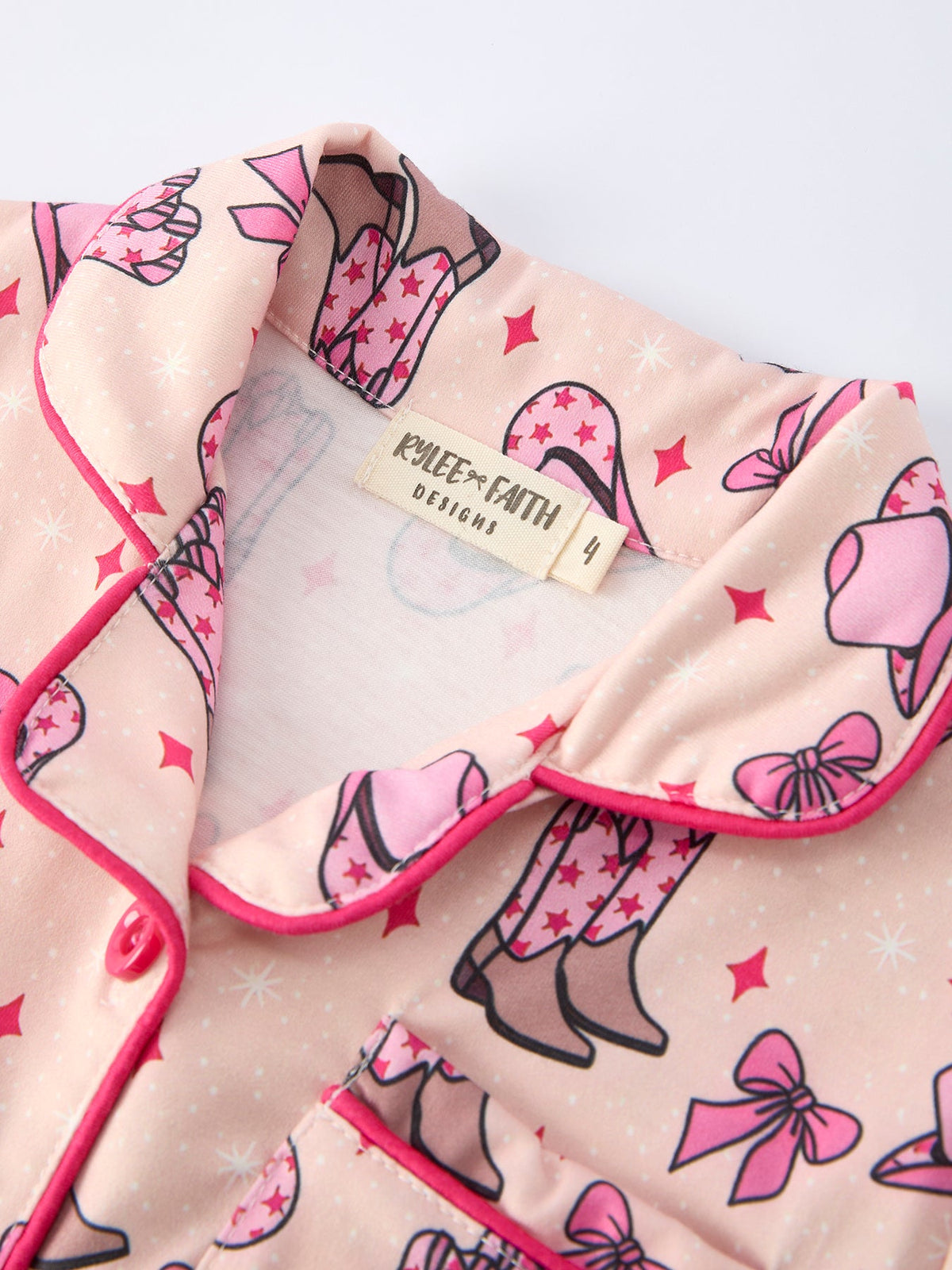 Mommy & Me Western Print Ruffle Pajama Set