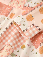 Thanksgiving Halloween Patchwork Girls Dress