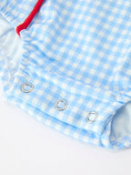 Christmas Santa Embroidered Boys Jon Jon Peter Pan Collar