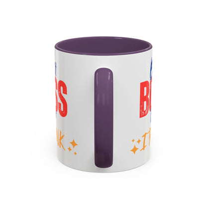 Best Boss Ever Accent Coffee Mug - Perfect Gift for Boss's Day, Office Decor, Motivational Drinkware, Fun Coffee Cup