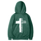 Christian Hoodies for Men Cross Graphic Drawstring Long Sleeve Pullovers Comfortable Casual Hoodies with Pockets Oversized Crewneck Sweatshirt MenGreenXXXL