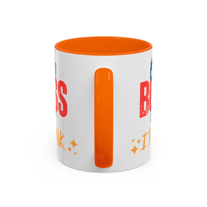 Best Boss Ever Accent Coffee Mug - Perfect Gift for Boss's Day, Office Decor, Motivational Drinkware, Fun Coffee Cup