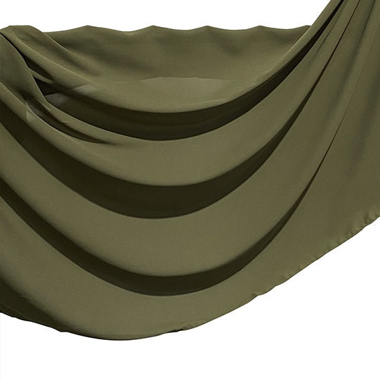 Olive Green Top Quality Chiffon