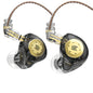 KZ EDX PRO IEM EarphonesWired Gaming EarbudsKZ in-Ear Monitor Headphones Detachable CableHiFi Deep Bass Sound with New 10mm Dynamic Driver for Singers Musicians (Black Without Mic)