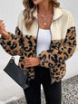 Leopard Zip Up Fleece Jacket
