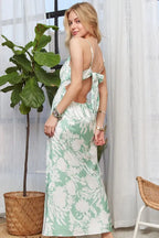 ADORA Print Spaghetti Strap Maxi Dress