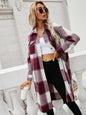 Ivy Lane Plaid Longline Shirt Jacket