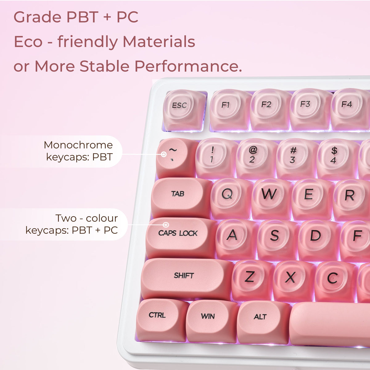 XVX Pink Blush HOA Profile Keycap Set 132-Key