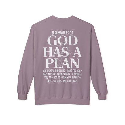 God Has a Plan Crewneck Sweatshirt – Jeremiah 29:11 Christian Pullover