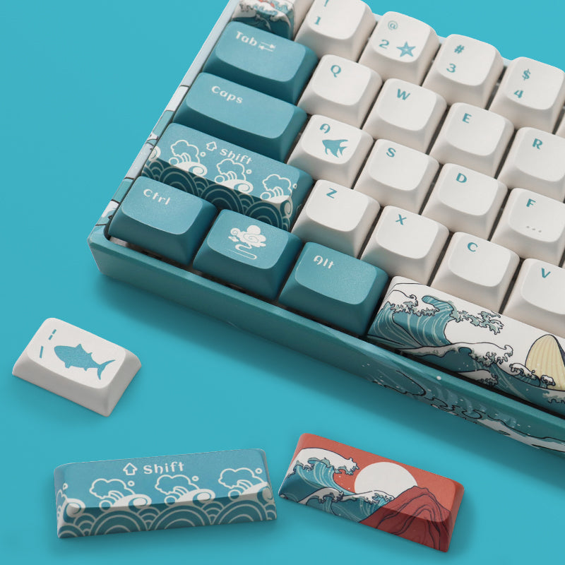 XVX M61 Coral Sea Themed 61 Keys Wired/Wireless Mechanical Keyboard