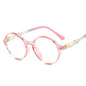 New Kids' Round Frame Anti-blue Flat Mirror Tr90 Colorful Kids' Glasses for Students