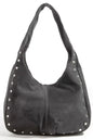 Fame Faux Suede Studded Trim Hobo Bag