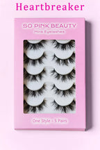 SO PINK BEAUTY Mink Eyelashes 5 Pairs