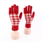 Heart Pattern Knitted Touchscreen Gloves