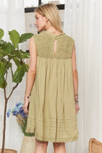 ADORA Loose Textured Babydoll Dress
