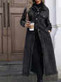 Longline Button-Front Denim Jacket