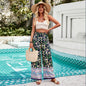 Women's Spring/Summer Elegance Casual Print Tie Up Pants