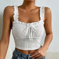 Spring and summer new elegant lace suspender vest top