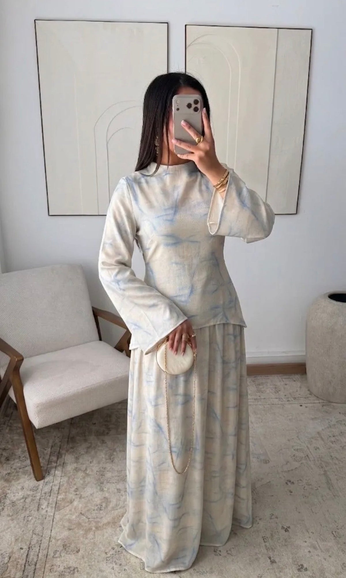 Lina Marble Skirt Set