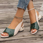 Women Mid Heels Sandals Chunky Fashion Casual Shoes Women Summer  Walking Shoes