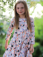 Halloween Black Cat Girls Twirl Dress