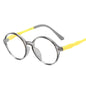 New Kids' Round Frame Anti-blue Flat Mirror Tr90 Colorful Kids' Glasses for Students