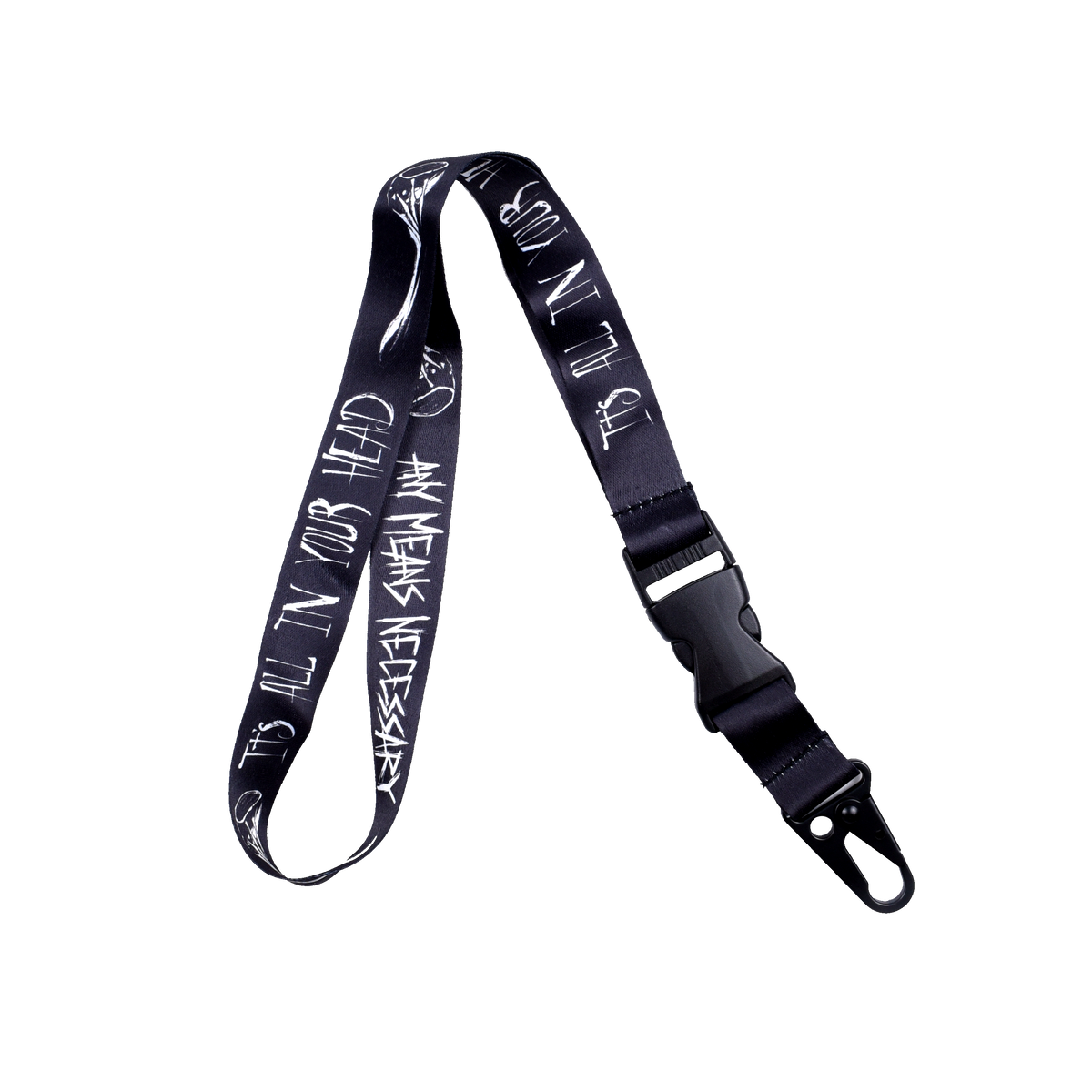 It's All In Your Head Lanyard Black